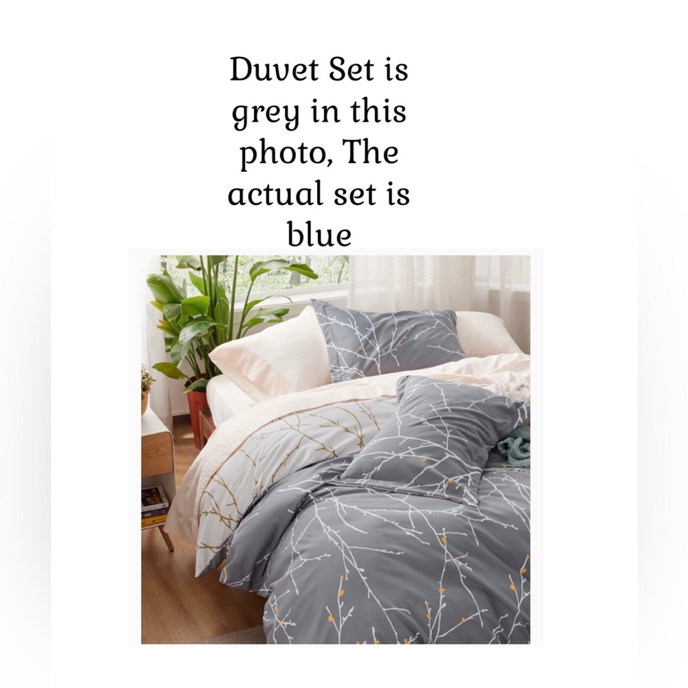Bedsure Navy and White Duvet Cover Set